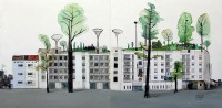 Ciudad entre árboles
